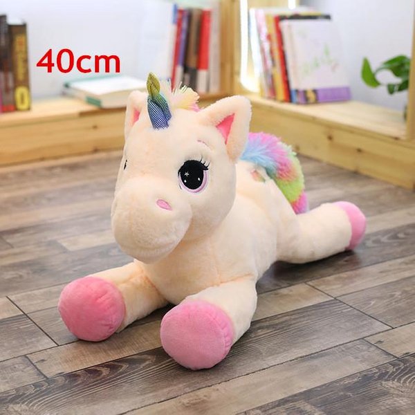 Gigantyczny Rozmiar 110/60Cm Kawaii Pluszowy JednorożEc MięKki Wypchany Popularna KreskóWkowa Lalka Zwierzę Koń Zabawki Dla Dzieci Dziewczynek-image