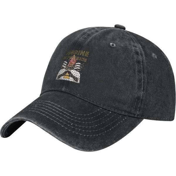 Angina Pectoris Metalowy Zespół Czapki Baseballowe Vintage Zniszczony Denim Snapback Czapka Dla MężCzyzn Kobiet Outdoor Letnie Regulowane Czapki One Size Gray-image