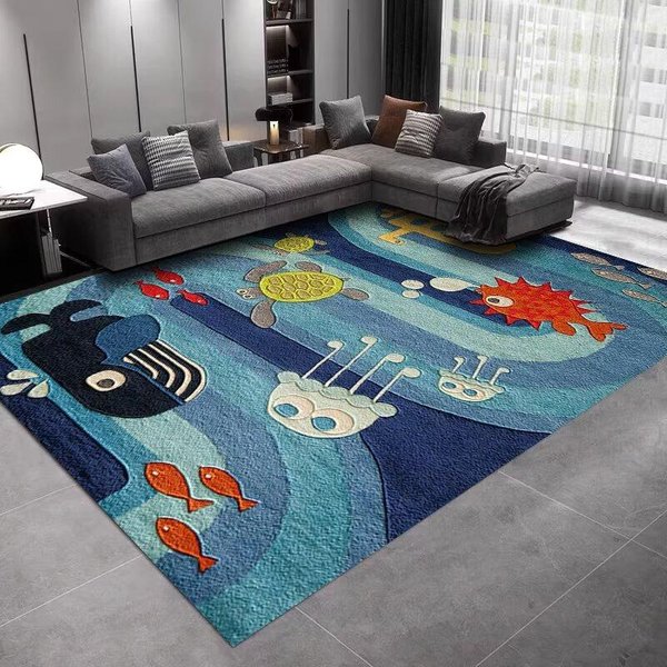 KreskóWka SłOdkie ZwierzęTa DużY Dywan DziecięCy Dywan Dinozaur Dom Do Salonu Sypialnia DziecięCa Sofa Wycieraczka PodłOgowa Maty AntypośLizgowe 60*90Cm-image