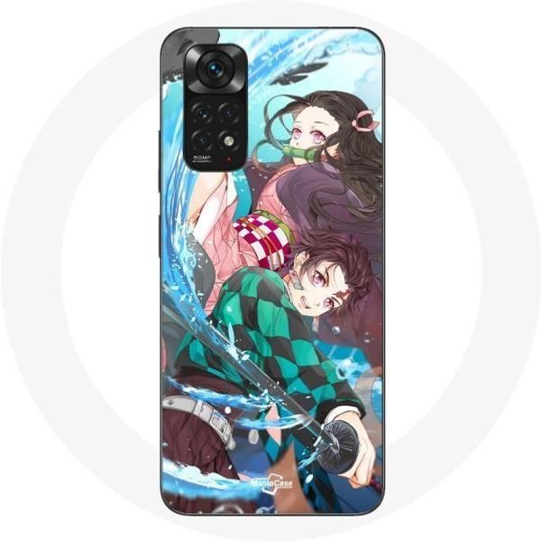 Funda Para Xiaomi Redmi Note 11S Tanjiro Y Nezuko Demon Slayer Kimetsu No Yaiba Anime-image