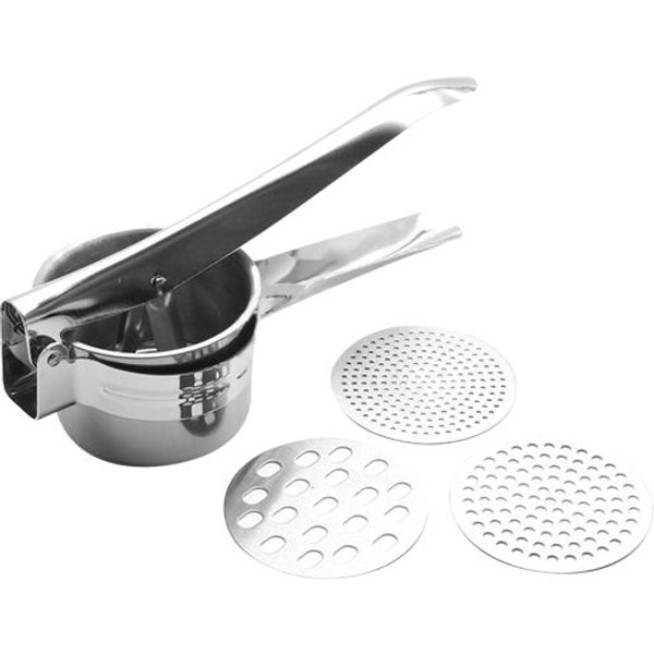 Exprimidor Manual De Acero Inoxidable Para Alimentos, Triturador De Patatas De Acero, Herramienta Trituradora De Cocina Plata-image
