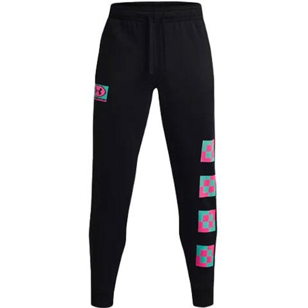 MęSkie Spodnie Dresowe Under Armour Rival Z Dzianiny Czarne Z Umiarkowanym śCiąGaczem XL Black-image