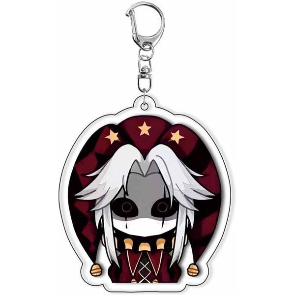 Llavero AcríLico Del Circo De Los FenóMenos Pierrot ArlequíN BufóN Juego Rol DecoracióN Accesorios Colgante Para Bolso Dibujos Animados Regalo De CumpleañOs 4-5Cm Black-image
