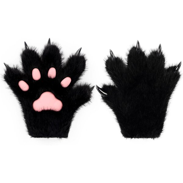 Futrzane Futro Kot Wilk Lis Pies ŁApy Pazury RęKawiczki Mittens RęCe Kostium Cosplay Kig Rekwizyt Halloween BożE Narodzenie Dla Dzieci Prezent One Size-image