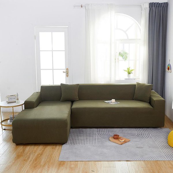 Funda De Sofá Chaise Longue Con Todo Incluido, Funda De Sofá De Cobertura Completa, Funda De CojíN De Sofá Universal Para Las Cuatro Estaciones, Juego De Tela EláStica 90-140Cm-image