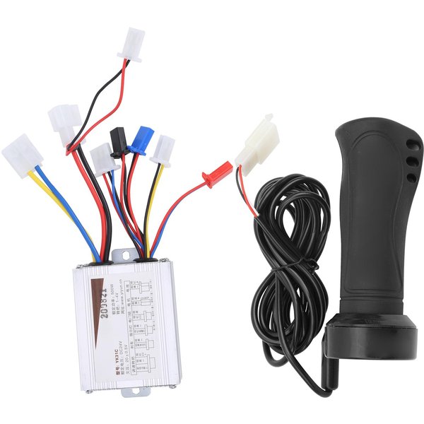 Controlador De Velocidad Con Escobillas De 24V 500W Con PuñO Acelerador De Cable Largo Para Bicicleta EléCtrica, Scooter, Triciclos-image