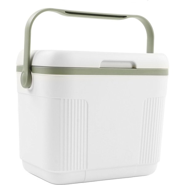 Nevera PortáTil De 22L Blanca Y Verde PP De Grado Alimenticio Aislamiento Caja Nevera Para Camping Picnic Al Aire Libre-image