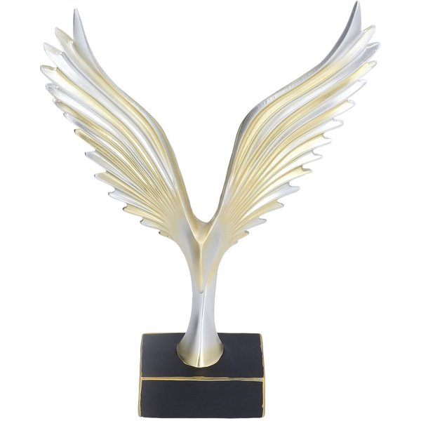 Nordycka Statua Skrzydlata RzeźBa ŻYwiczna Ozdoby Statuetka Nowoczesna Dekoracja Salonu Biurko Abstrakcyjna ZłOty-image