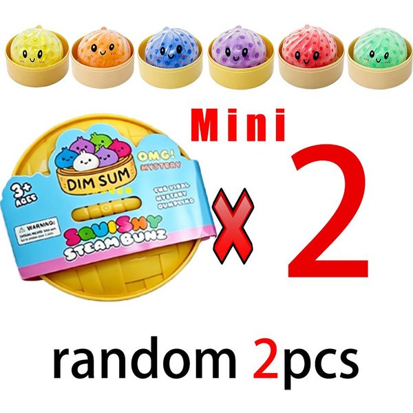 Mini Zabawka Do śCiskania PierożKóW Z Bambusowym Parowarem, MięKka Kulka Z Tpr, Realistyczna Zabawka Fidget OdprężAjąCa, Prezent łAgodząCy Stres-image