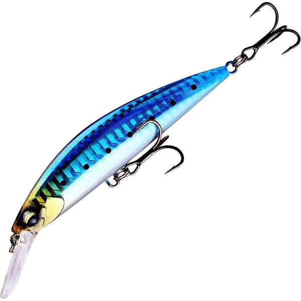 PrzynęTy WęDkarskie 11 Cm 29 G DłUgie Rzucanie Minnow Twarda PrzynęTa PodwóJny Haczyk Realistyczne 3D Oczy WęDkarskie Swimbait 2 Blue-image