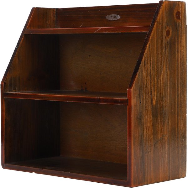 EstanteríA De ExhibicióN De Pared De Madera De 3 Niveles Estante De ExhibicióN Vintage Para Juego De Té Taza Baratija Coleccionables Suculentas-image