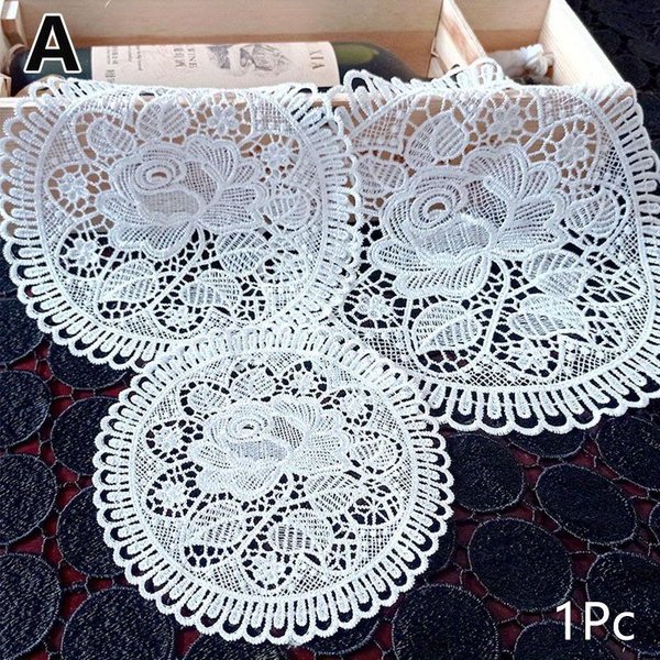 1 Szt. 15 Cm OkrąGłA Koronkowa Haftowana AżUrowa PodkłAdka Pod Stół Jadalny PodkłAdka Mata Pod Kawę Herbatę Dekoracja 15Cm Gray-image
