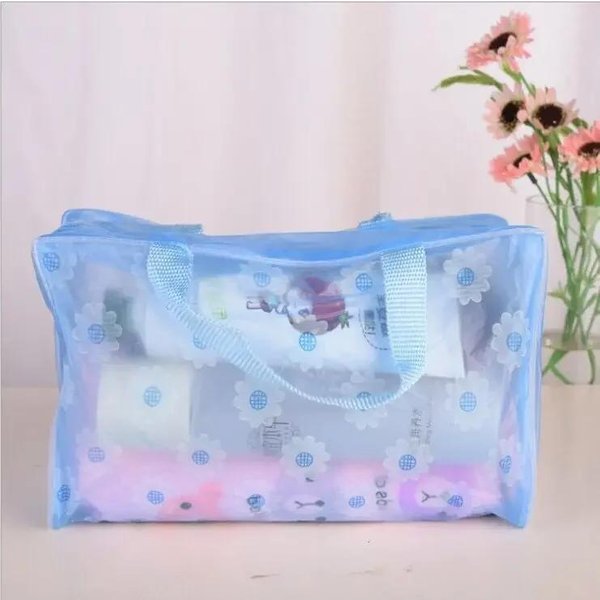 Organizador De Bolso TranslúCido, Bolsa De Viaje Para Maquillaje, CosméTicos, Impermeable, De Pvc, Para ArtíCulos De Tocador, Bolsa De BañO, Bolsa De Lavado, Bolso Daisy-image