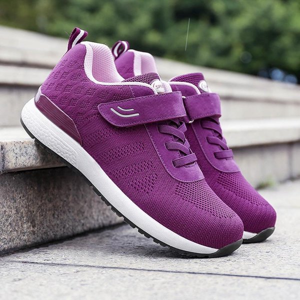 Zapatos De Primavera De Talla Extra Grande Para Personas Mayores, Zapatos Antideslizantes Para Caminar, Zapatos Deportivos Transpirables Para Personas De Mediana Edad Y Mayores, Zapatos Para Mujer 39 Purple-image