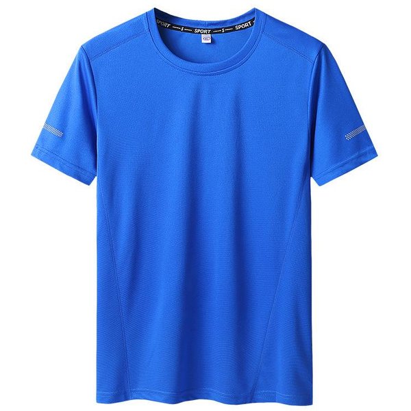 6XL 8XL Camisetas Grandes Tallas Extra Para Hombre Secado RáPido Manga Corta Camiseta Maillots De Gimnasio Camiseta Para Entrenador De Fitness Running Ropa Deportiva 5XL Azul-image