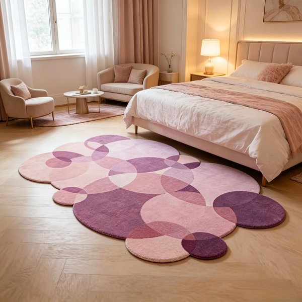 Dekoracja Salonu O Nieregularnym KształCie DużY Dywan Puszysty MięKki Mata PodłOgowa Do Salonu Grubo Pluszowy Dywan Dywany W Kolorach Dopaminowych Do Sypialni 80X160Cm-image