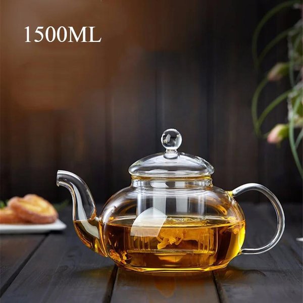 400Ml-1600Ml ŻAroodporny Szklany Czajnik Do Herbaty Czajnik Kwiatowy Zestaw Do Herbaty Kung Fu Sitko Do Herbaty Zaparzacz Czajnik Puer Oolong JęCzmienny Zestaw Do Herbaty-image
