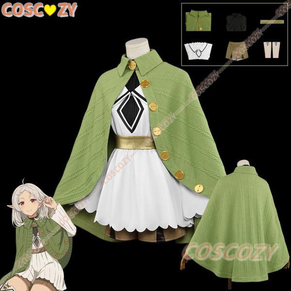 Sylphiette Greyrat Kostium Cosplay Peruka Anime Mushoku Tensei Uroczy Garnitur Sukienka Bezrobotna Reinkarnacja Zielony Sweter Kostium Halloween XXL-image