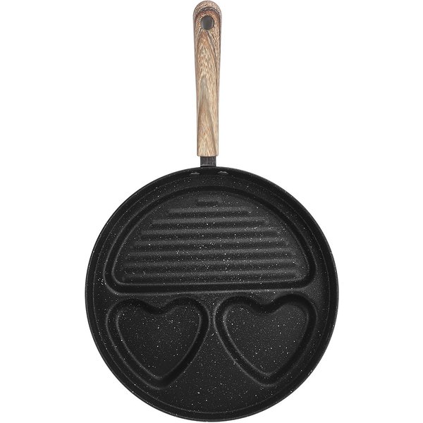SartéN Para FreíR Huevos Para Estufas Antiadherente Dividida Parrilla VersáTil SartéN Para Desayuno A La Parrilla-image