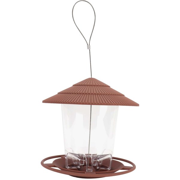 Techo Comedero Para PáJaros Colgante Comedero Para PáJaros Herramienta De AlimentacióN Para JardíN Patio DecoracióN ExteriormarróN-image