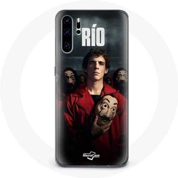 Funda Para Huawei P30 Pro - Maniacase - La Casa De Papel MáScara De RíO - Flexible - ProteccióN - Negro-image