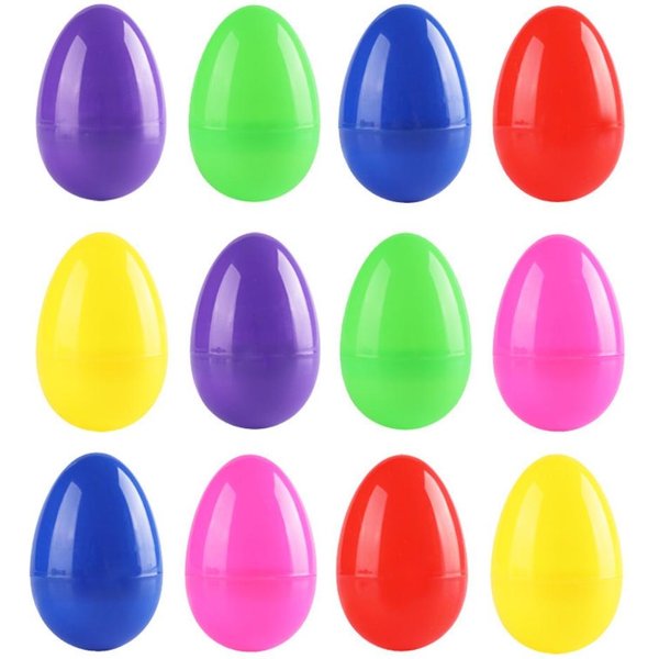 12 Huevos De Pascua Coloridos Rellenables Manualidades Huevos De Pascua Rellenos Para Juegos De Fiesta De Pascua Green-image