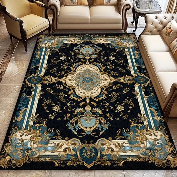 Dywan Bohemia Dekoracja Salonu Sypialnia Luksusowe Maty PodłOgowe AntypośLizgowe DużY Dywan Dywanik Do Salonu Dywan Perski Zmywalny 60*90Cm-image