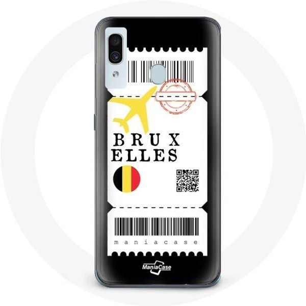Funda Para Samsung Galaxy A30 Billete De AvióN Bruselas BéLgica-image