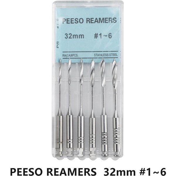 Stal Nierdzewna Stomatologiczne WiertłA Peeso Do KanałóW Korzeniowych 28Mm 32Mm Instrumenty Endodontyczne Dla Stomatologa Stomatologia White-image