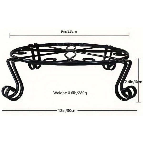 Ganchos De Metal RúSticos Para Macetas Montados En La Pared Para Jardines Interiores Y Exteriores. Soporte Para Plantas Resistente, Soporte Para Contenedores FáCil De Instalar Para Exhibiciones De Macetas. Pack Of 1 Negro-image