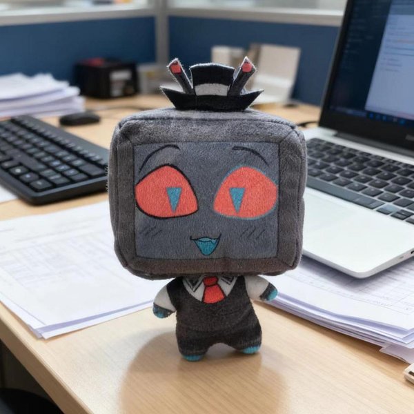 10 Cm Lalka Pluszowa Hazbin Vox Wisiorek Mini Drukowany El Vox Pluszowe Zabawki Kolekcja FanóW Prezenty ŚWiąTeczne Urodzinowe Zabawki Perferyjne 10Cm-image