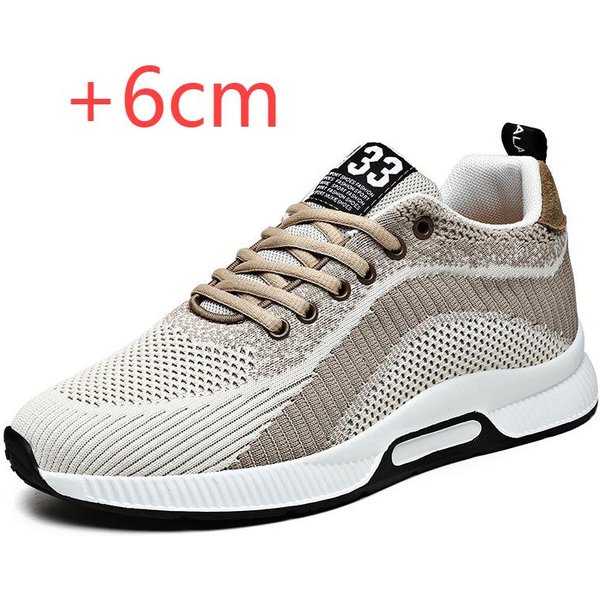 MęSkie Buty PodwyżSzająCe 6 Cm ZwięKszająCe Wzrost Buty Dla MężCzyzn Trampki Codzienne PodwyżSzająCe Sportowe Podeszwa + WkłAdka 6 Cm WyżSzy MężCzyzna 41 Gray-image