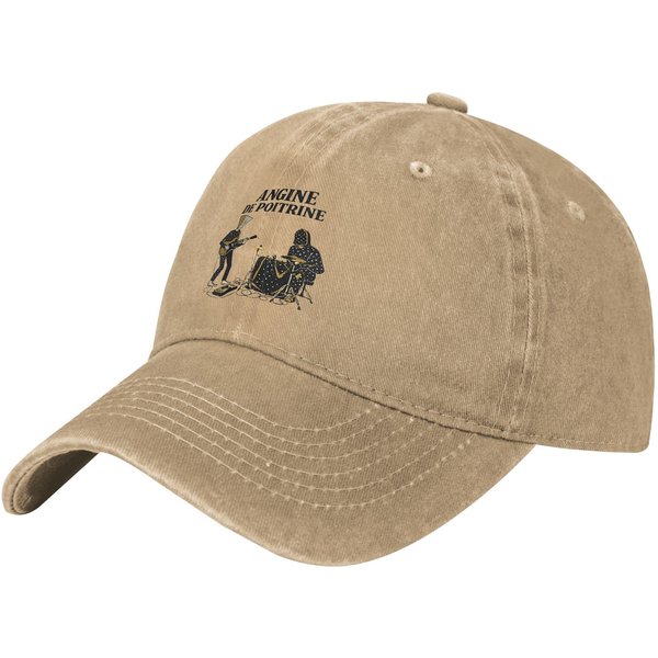 Angina Pectoris Opaska Czapki Baseballowe Vintage Zniszczone WypłUkane Snapback Dla MężCzyzn Kobiet Regulowane Czapki Outdoor Czapka One Size Beige-image