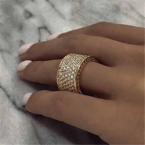 Caoshi-Anillo De Dedo De Circonia Brillante Para Mujer, Accesorios Para Fiesta De Boda, JoyeríA Brillante De Lujo Para Aniversario 6 Gray-image
