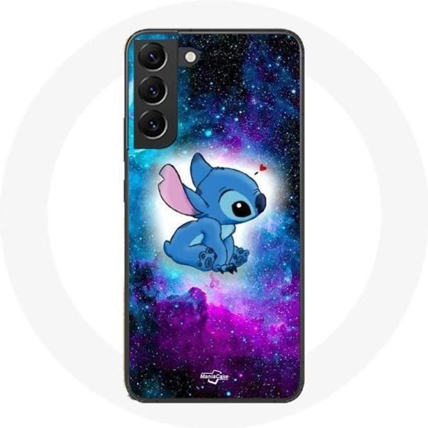Coque Maniacase Pour Samsung Galaxy S22 Plus Stitch Ohana Espace Coloré Negro-image