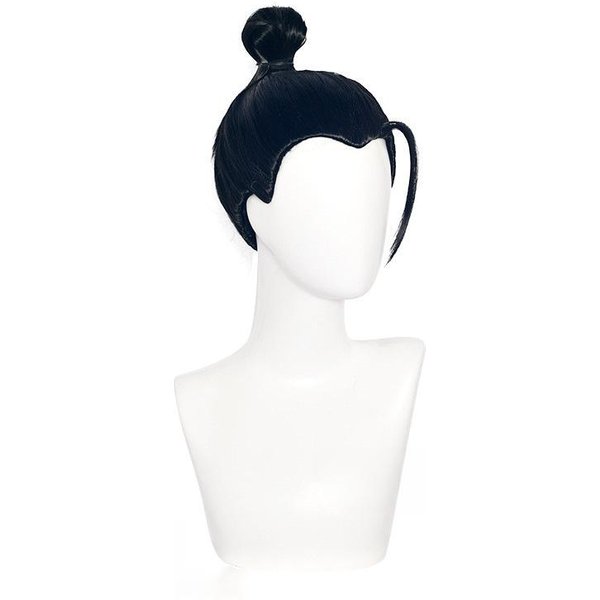 Peluca Cosplay Anime Suguru Geto Peluca Larga Negra Cabello SintéTico Resistente Al Calor Pelucas Para Fiesta As The Picture- White-image