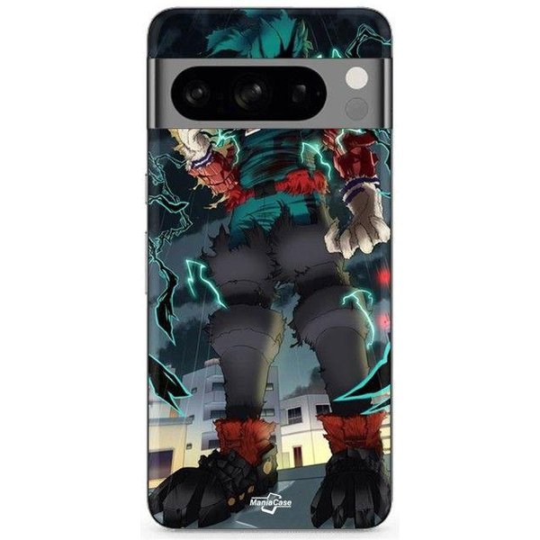Coque - Maniacase - Google Pixel 8A Pro - Silicone - Souple - Anime Izuku Midoriya Negro-image
