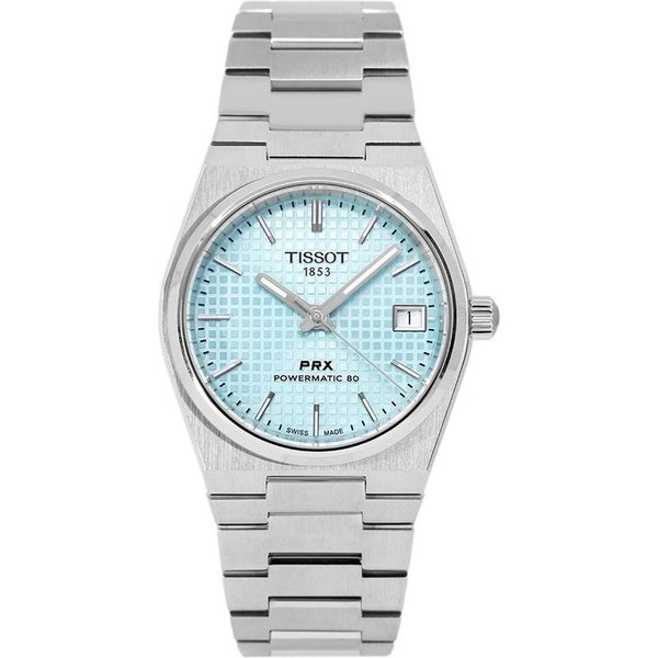 Reloj Tissot T-Classic PRX Powermatic 80 AutomáTico De Acero Inoxidable Con Esfera Azul Hielo T137.207.11.351.00 100M Para Mujer White-image