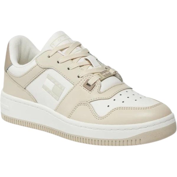 Tommy Hilfiger Retro Basket Tonal Logo Beige Women's Sneakers Shoes 38-image