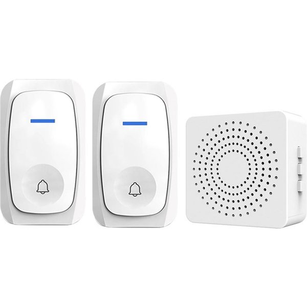 Bezprzewodowy Dzwonek Do Drzwi Wodoodporny Dzwonek Do Drzwi Z 38 Melodiami Do Wyboru Regulowana GłOśNość Domowy Dzwonek Powitalny 1 Receiver 2 Doorbell-image
