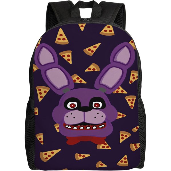 Mochila De Juego De Terror Fnaf Para Hombre Mochilas Ligeras PoliéSter Streetwear Bolsas De Instituto Viaje Mochila Colorida (As The Picture,As Picture)-image
