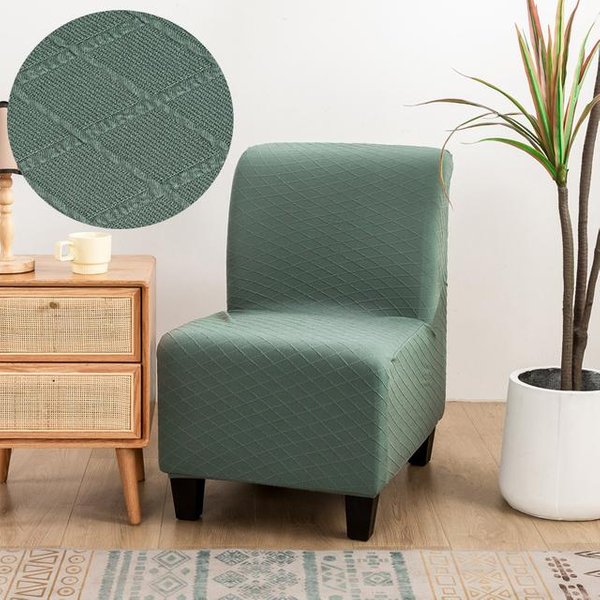 Fundas Para Silla Sin Brazos Repelente Cubierta Para Silla De Acento Sin Brazos Protector De Silla Slipper Sin Brazos Funda Desmontable Para Sala De Estar Hogar Hotel 1 Piece-image