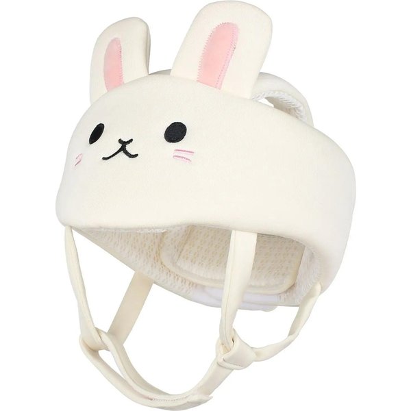 Casco De Seguridad Protector De Cabeza Para Bebé, Infantil Y NiñO PequeñO, CojíN Protector De Cabeza, Divertido Animal Conejo, Sombrero Casco De Seguridad Para Gatear Y Caminar White-image