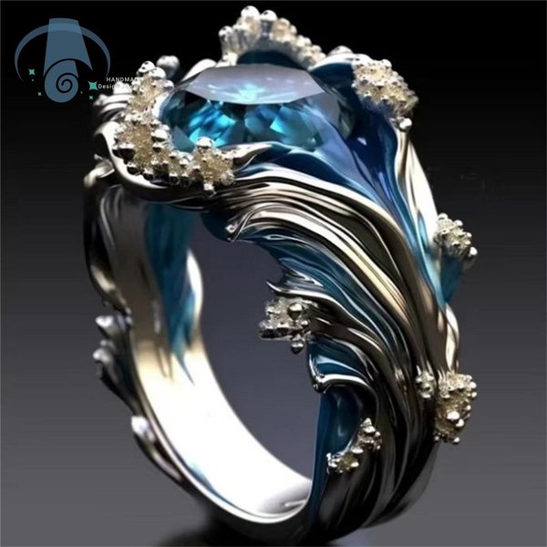 Anillo Abierto De Moda Para Mujer Ajustable Circonita CúBica PedreríA JoyeríA Para Fiesta Creativo ÚNico Hecho A Mano Idea De Regalo Para Ella Diario 6 Gray-image