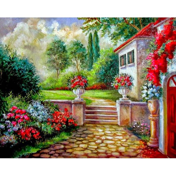 Pintura De Diamantes Patio Mosaico De Diamantes Bordado De Diamantes Punto De Cruz DecoracióN 20X30CM-image