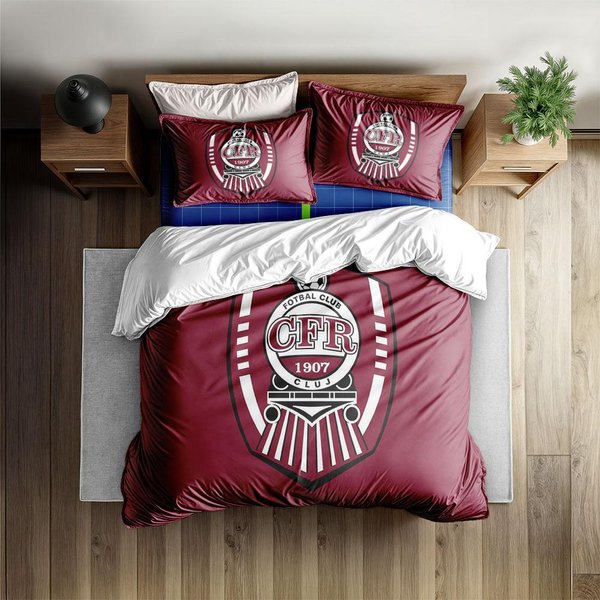 Zestaw Poszwy Na KołDrę CFR Cluj Bez PrześCieradłA Rozmiar King Queen Double Full Twin Single Zestaw PośCieli 135X200Cm Gray-image