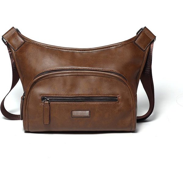 Luksusowa Markowa MęSka Torba Na Ramię, Torby Crossbody, Wysokiej JakośCi SkóRzana Torba Listonoszka Dla MężCzyzn, Modna, Casualowa MęSka Torba, Torebka, Sac 26Cmx21Cmx8Cm-image