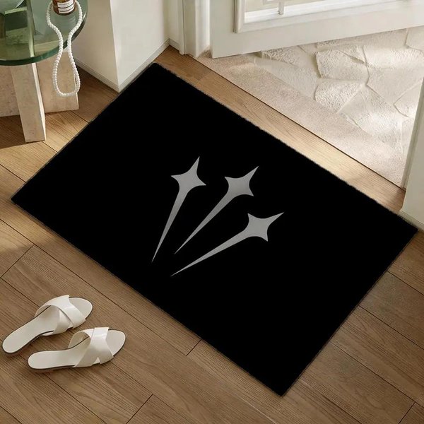 Mata PodłOgowa Z Logo Nocta, Czarna Jasnoniebieska Minimalistyczny AntypośLizgowy Dywanik Do Sypialni, Salonu WystróJ Domu 50X80Cm 20X31Inch-image