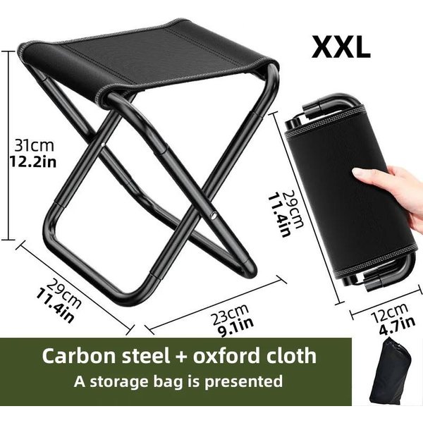 Taburete Plegable PortáTil De AleacióN De Aluminio Ligera Silla Plegable Compacta Para Acampada Al Aire Libre Pesca Viajes Desplazamientos Deportes Gray-image