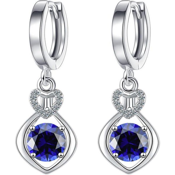 Nuevos Pendientes Japoneses Y Coreanos Con Incrustaciones De Diamantes Y Aire Fresco EK-28 Gray-image